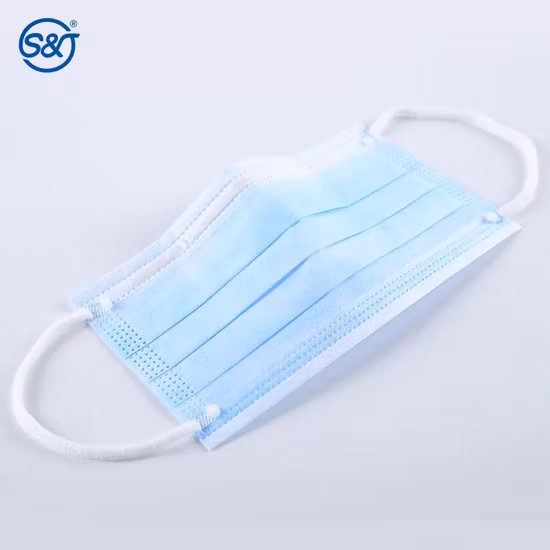 SJ En14683 FDA High Quality Face Mask 3ply Disposable Comfortable Earloop Medical Mask
